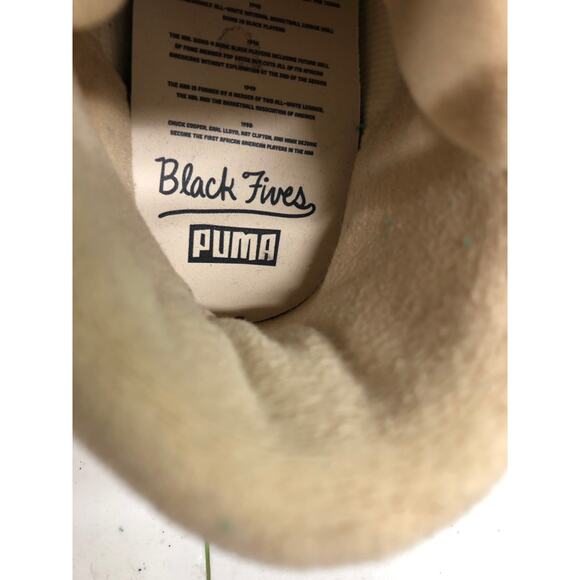 Puma Make History Now Clyde Mid x Black Fives Jr Sneaker Creme Brulee Size 6C - Picture 5 of 6